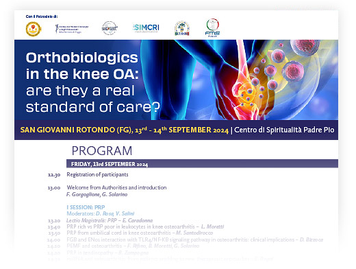 ORTHOBIOLOGICS IN THE KNEE OA